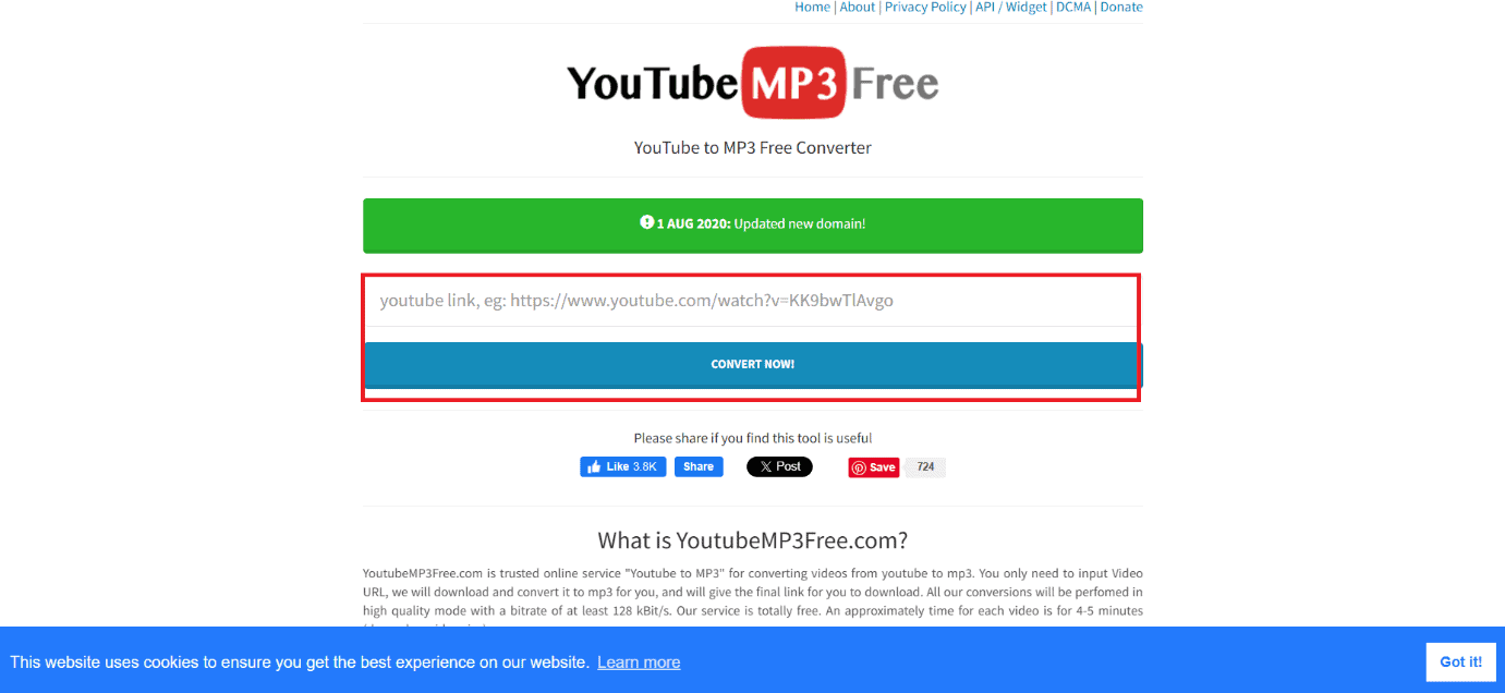 click on CONVERT NOW