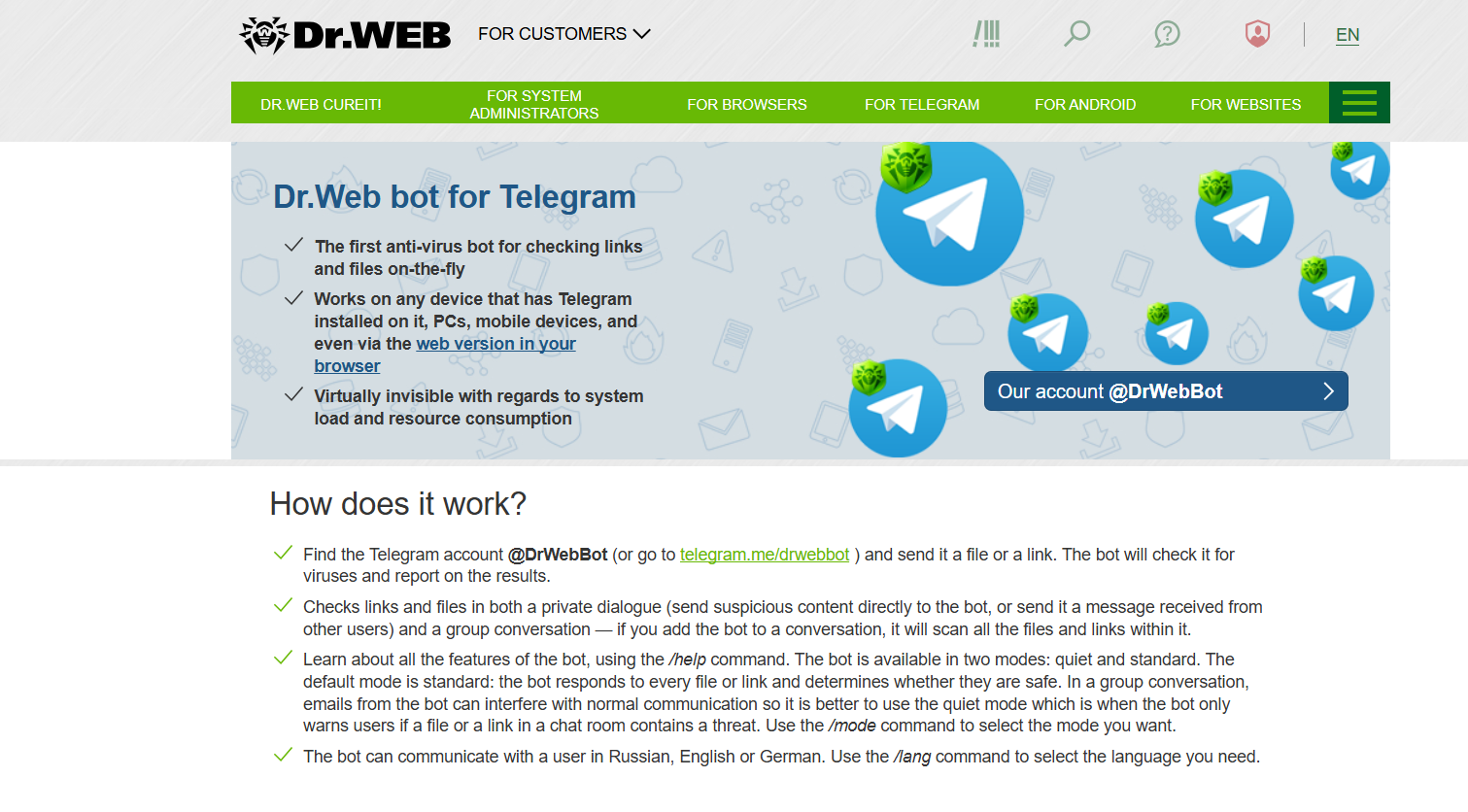 Dr.Web Bot | Best AI Tools for Telegram