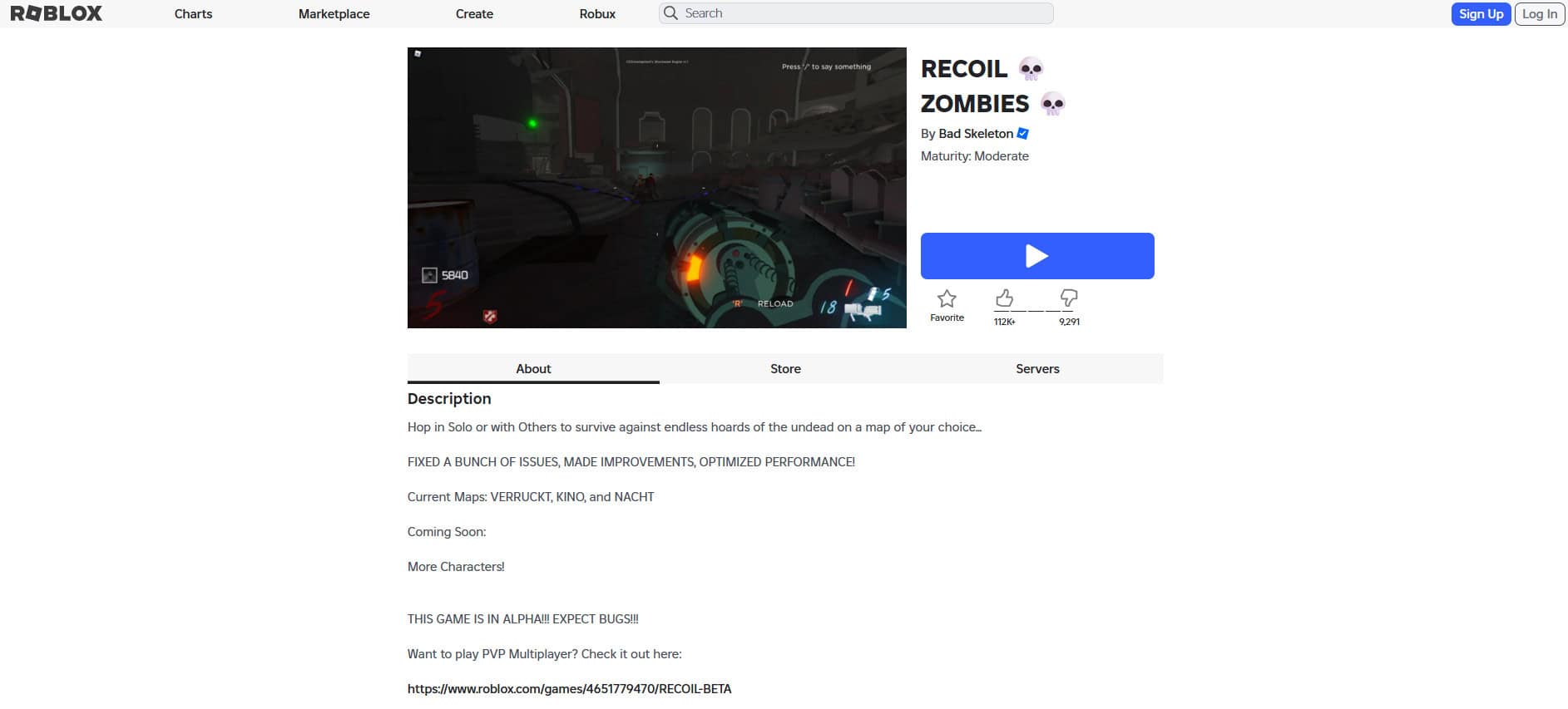 Recoil Zombies | Best Zombie Games on Roblox