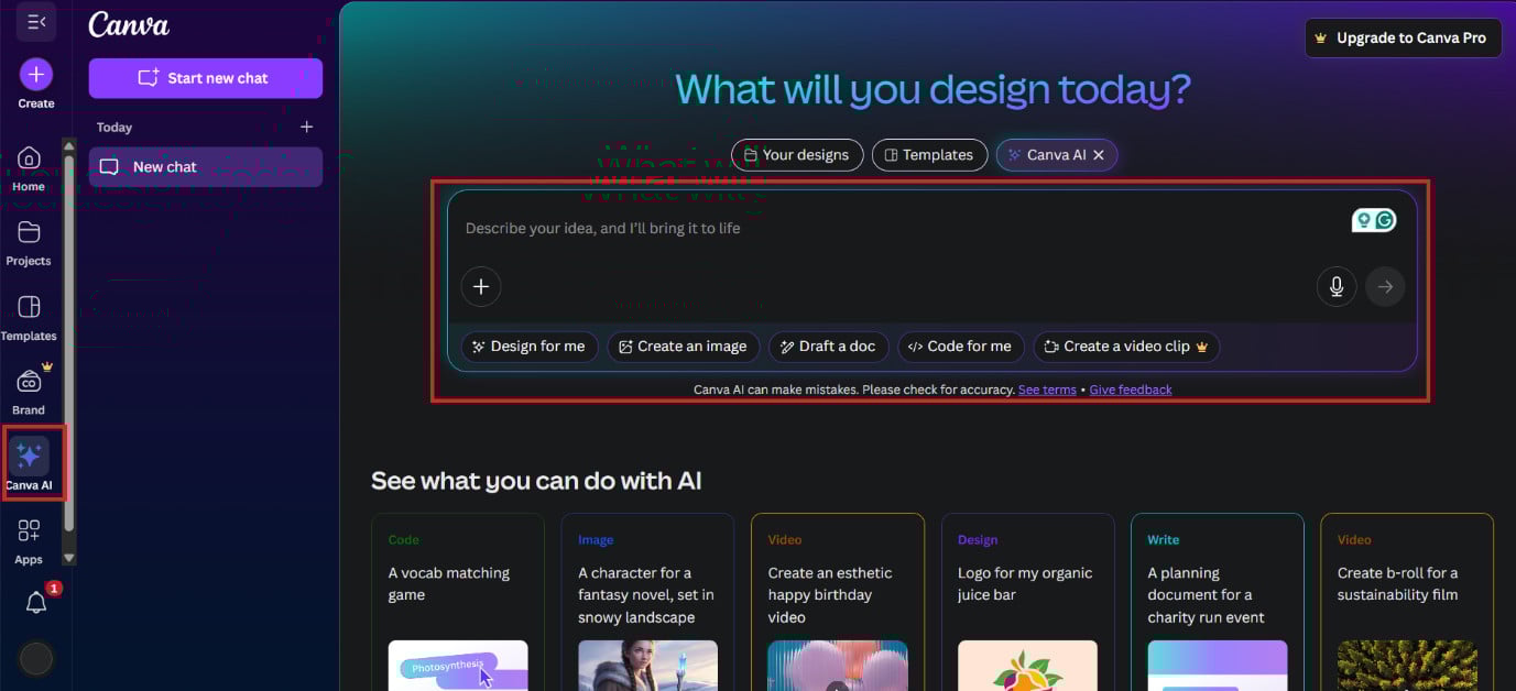 select the option 