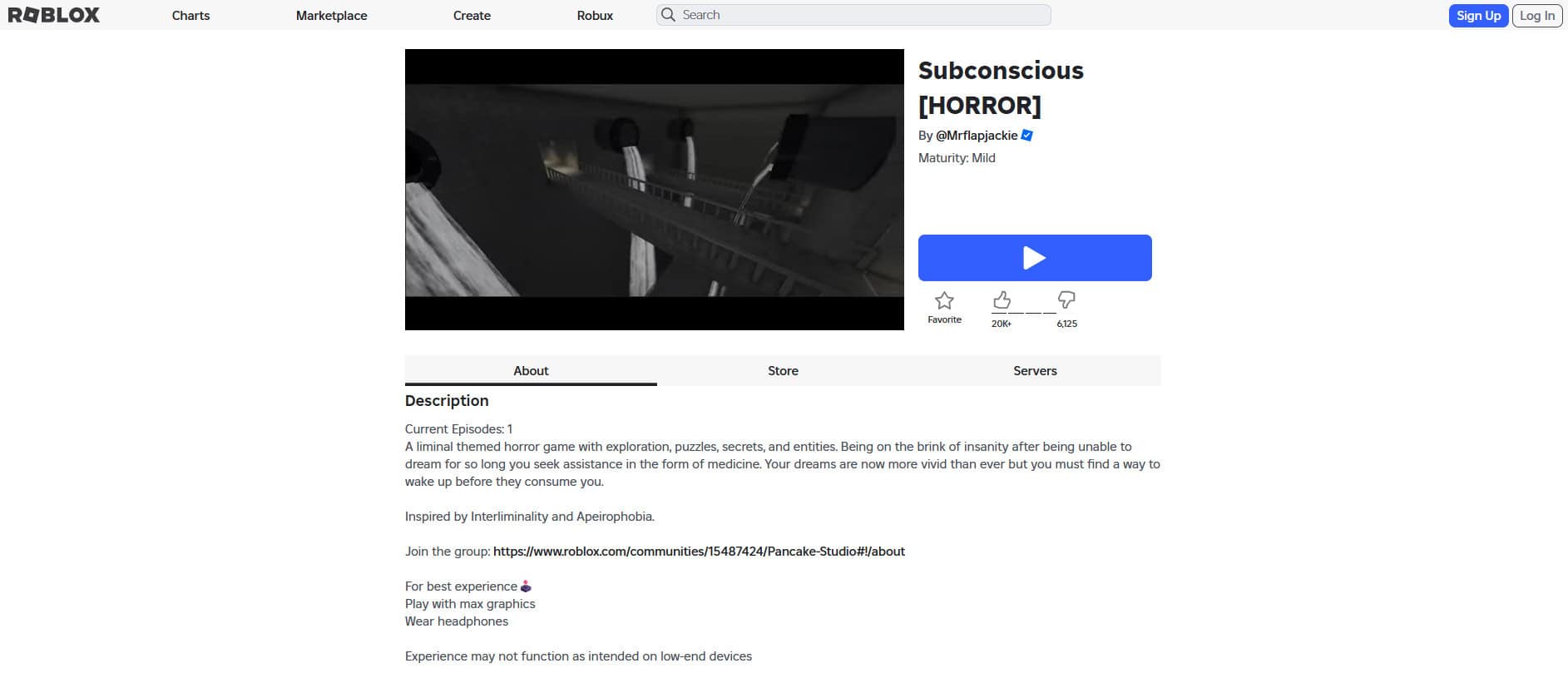 Subconscious | roblox games horror