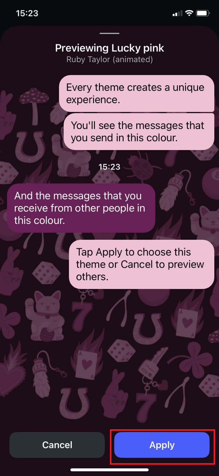 tap Apply
