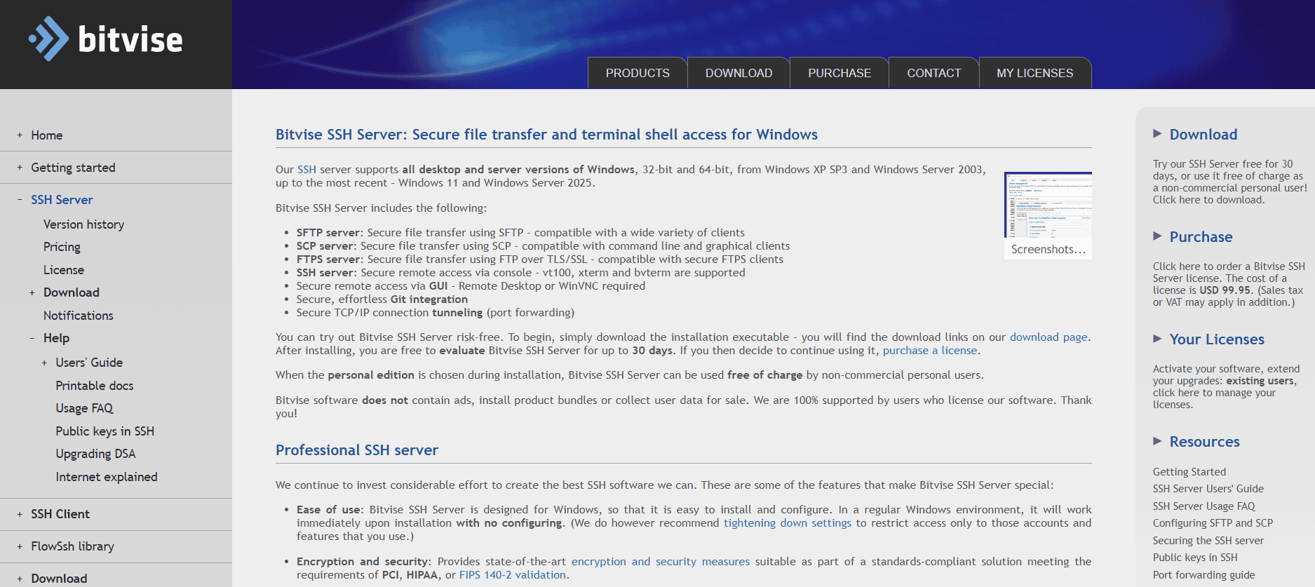 Bitvise SSH Server