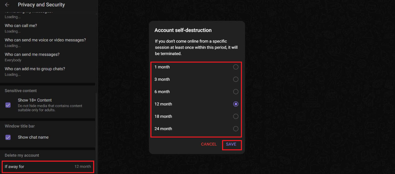 click on SAVE