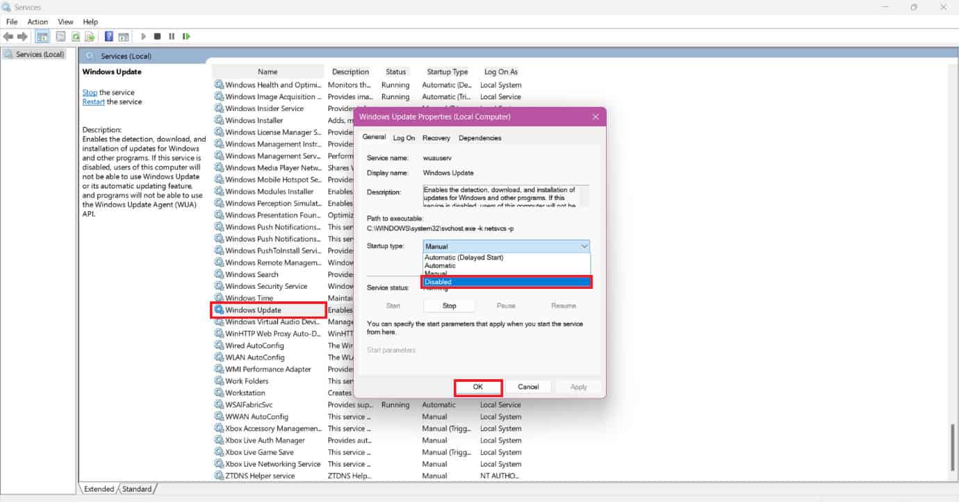 select Disable | How to Fix Let’s Cross This One Off Your List Message