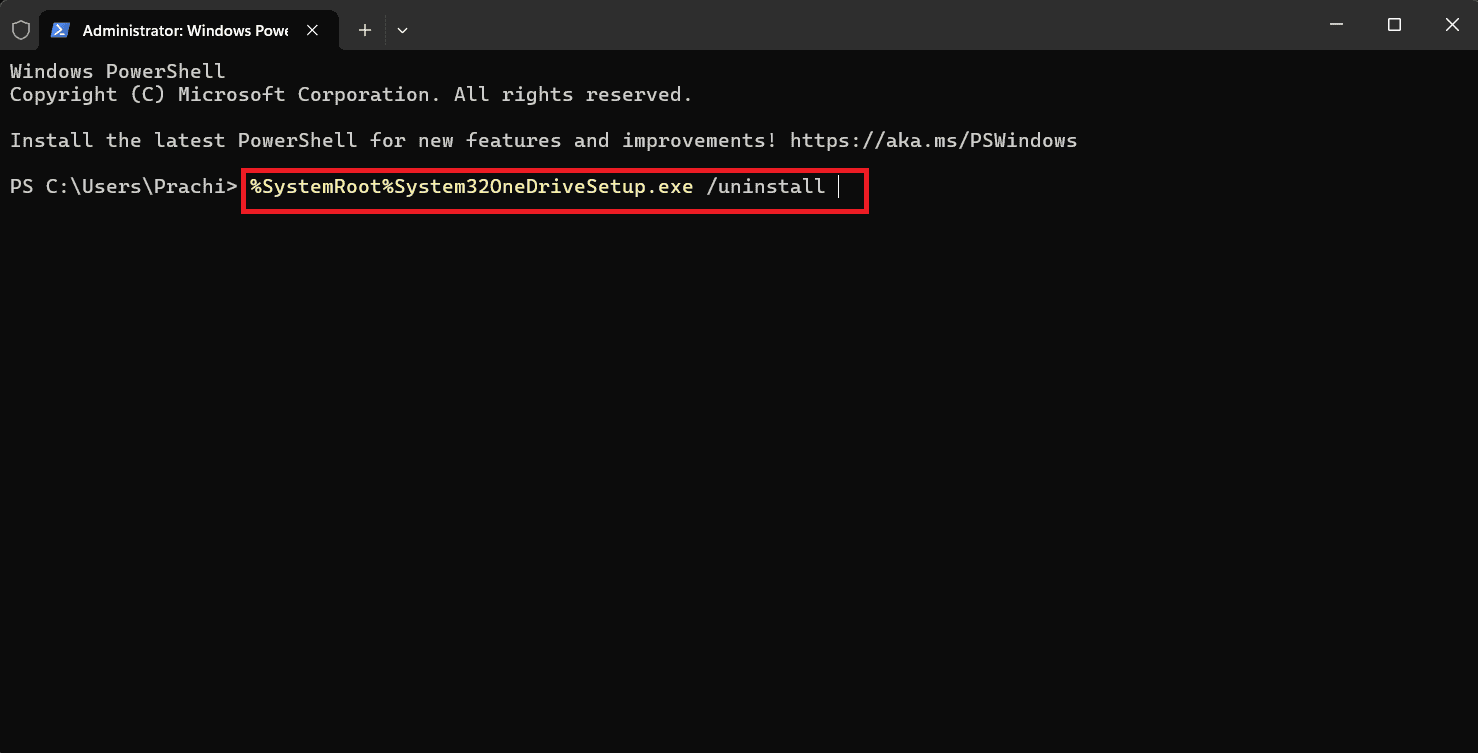type in the command |How to Turn Off OneDrive on Windows 11