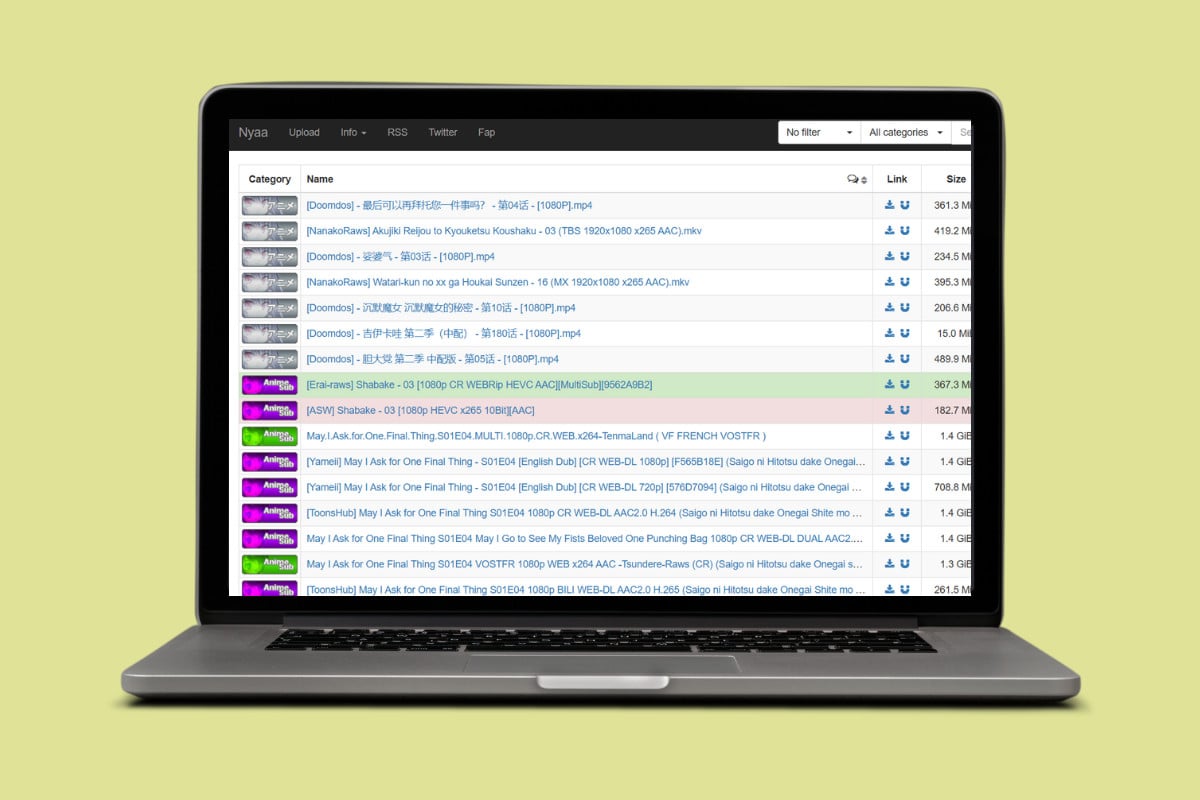 Nyaa Proxy List