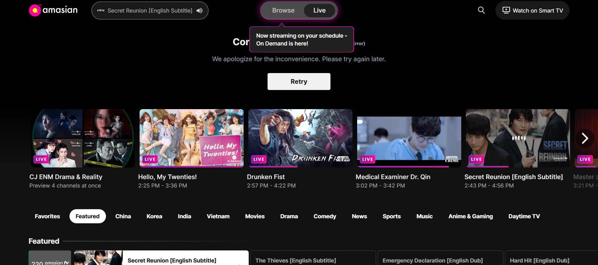 Amasian TV | Best Free K-Drama Sites