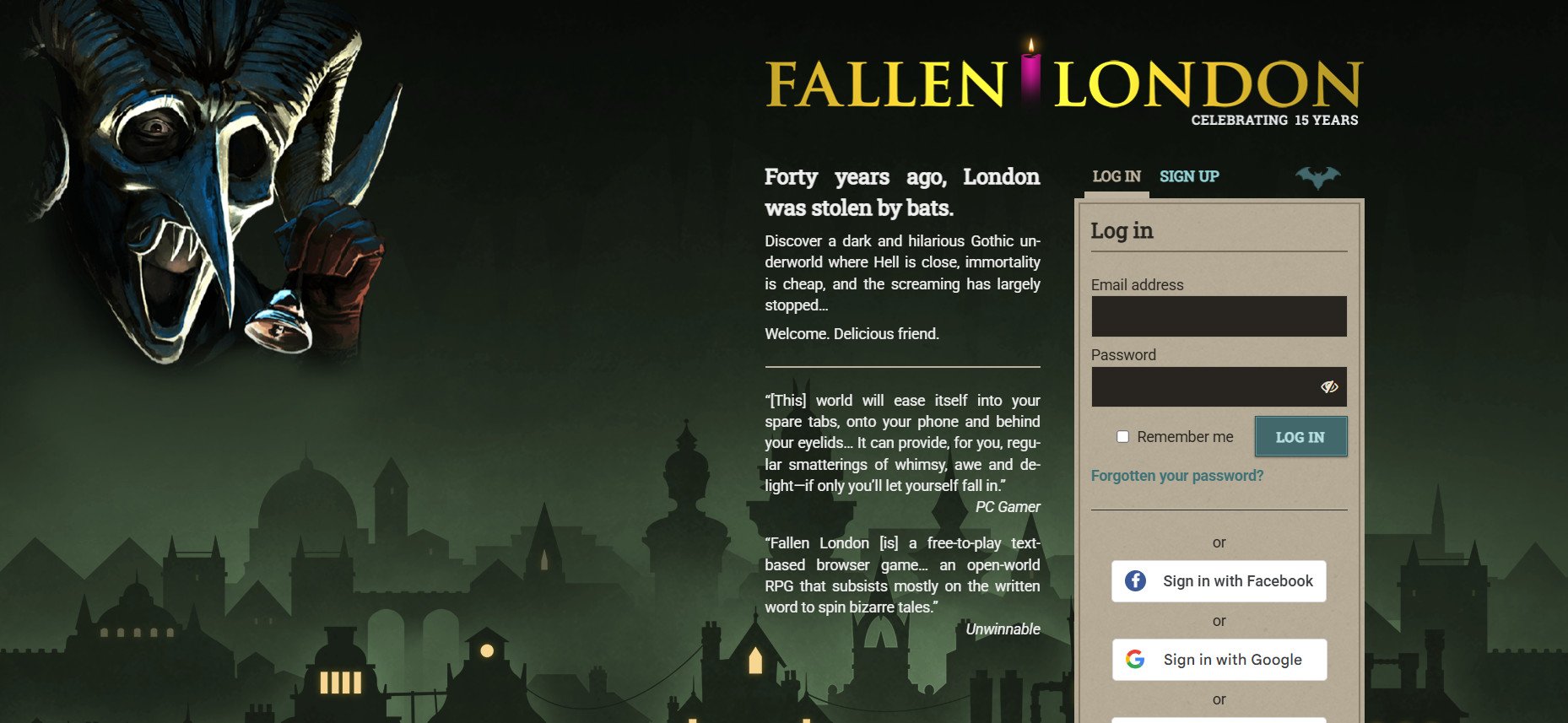 Fallen London | Best Browser Games to Play