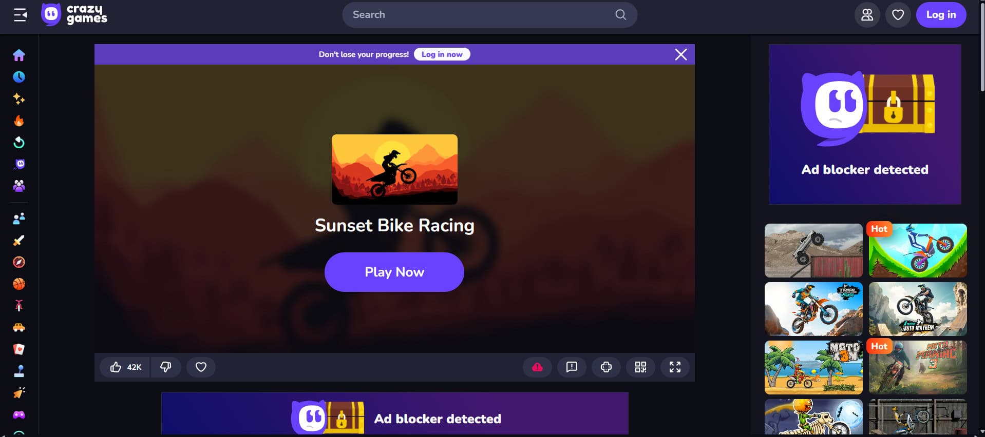Sunset Bike Racer