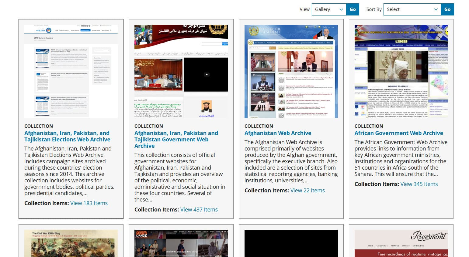 The Library of Congress Web Archives