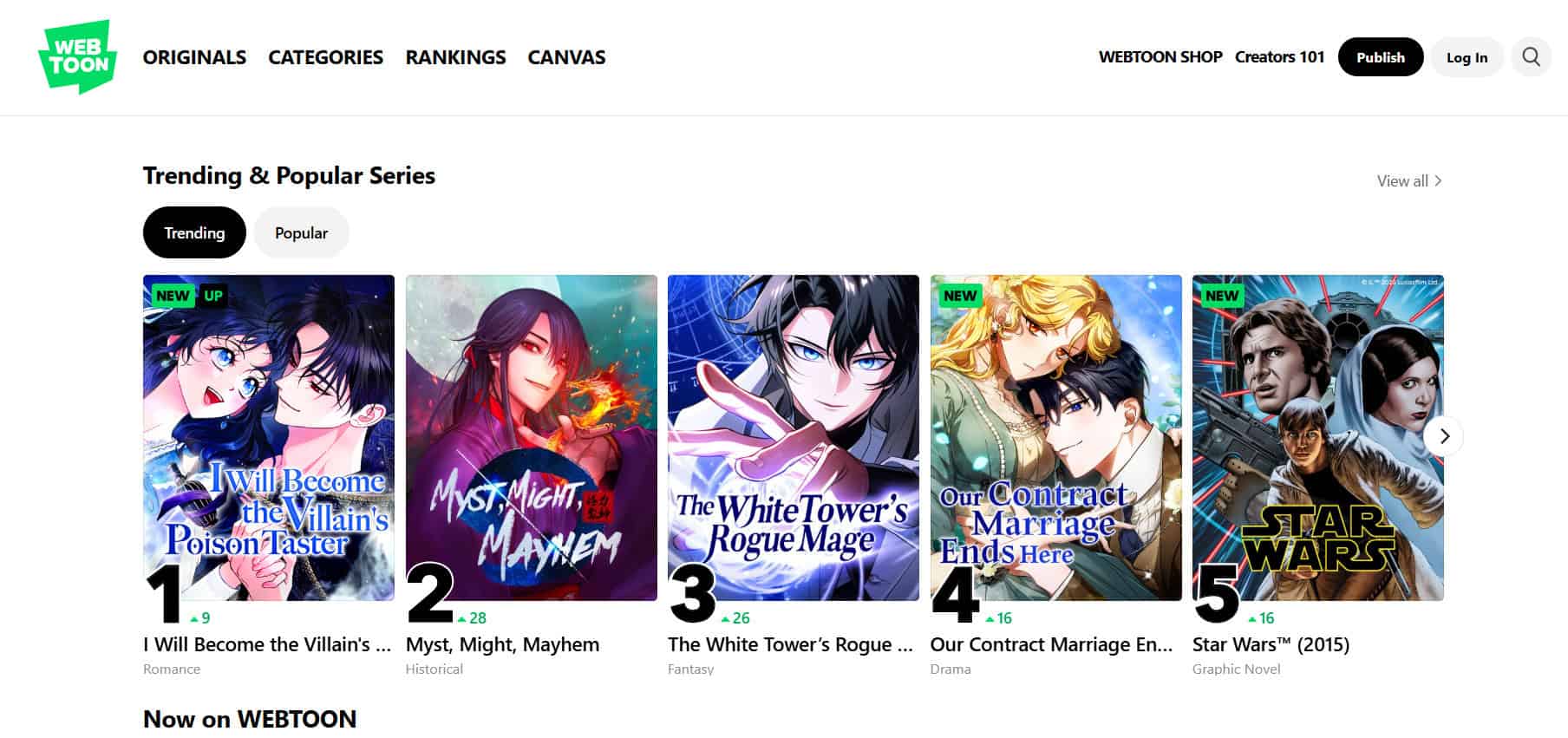 Webtoon | Best Sites to Read Comics Online For Free
