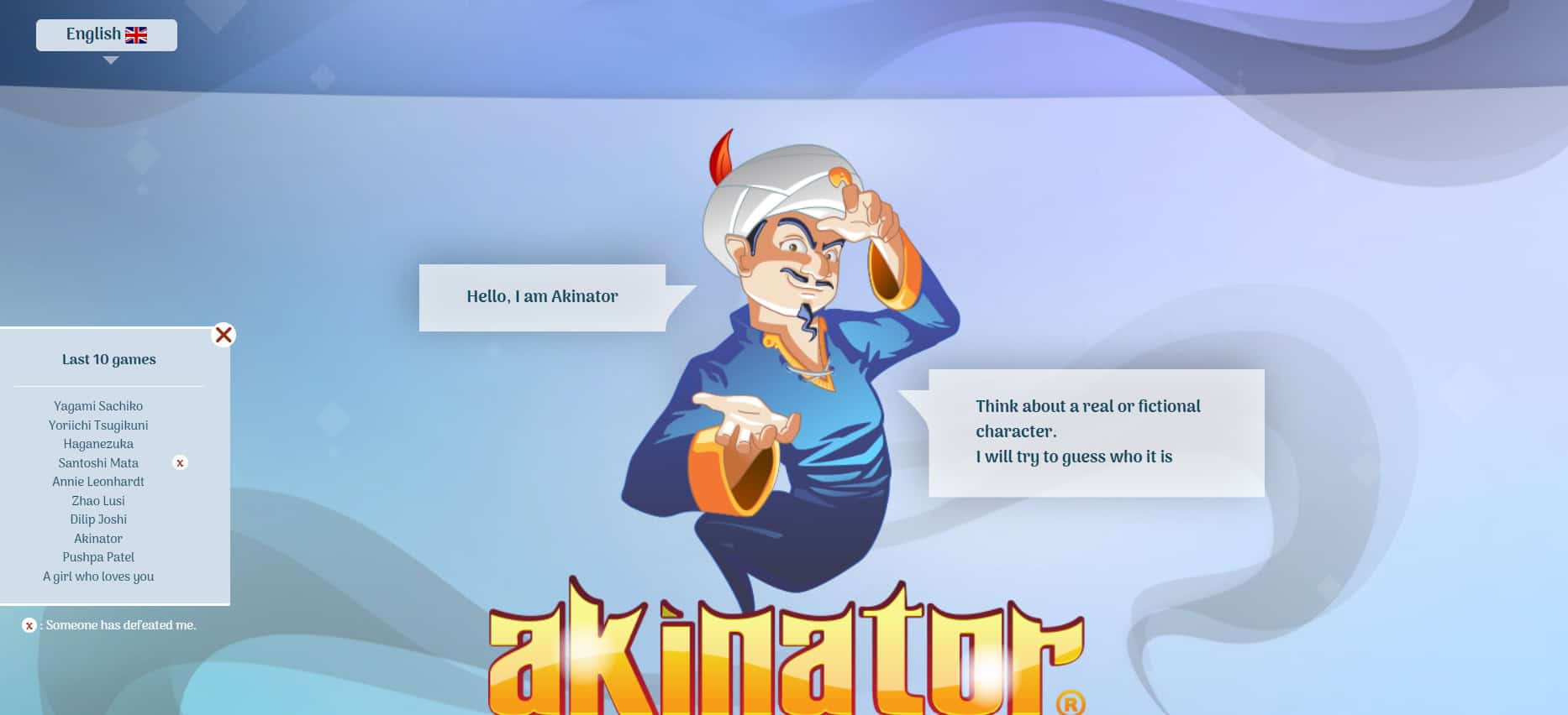 Akinator | Best Browser Games You Must Play