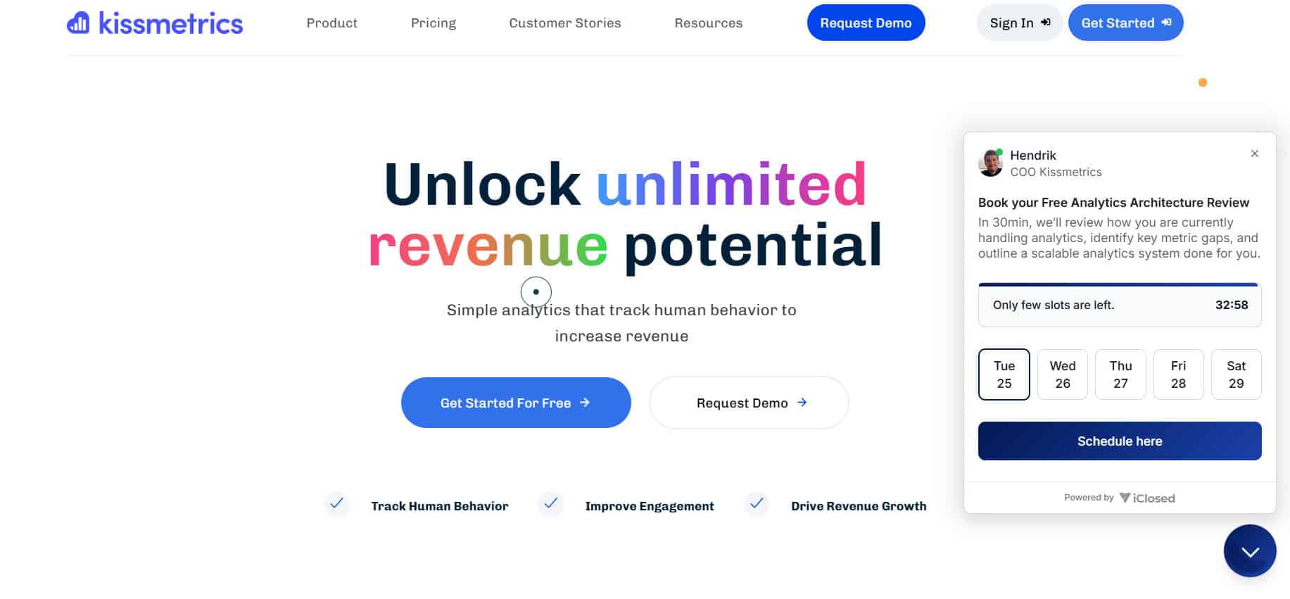 Kissmetrics | Best Open Source Plausible Alternatives 