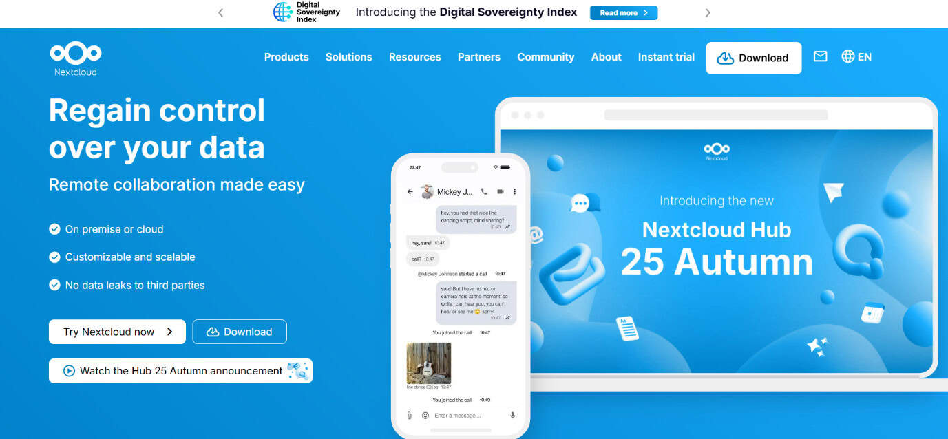 Nextcloud | Best Open Source Discord Alternatives