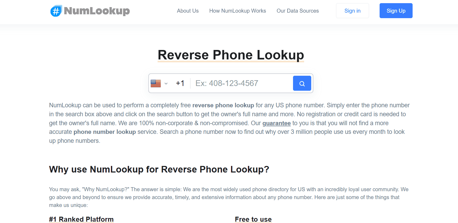 NumLookup | Top Reverse Phone Number Lookup Sites