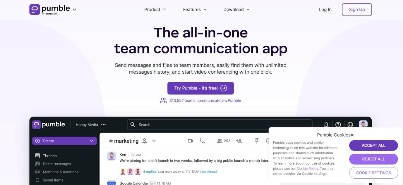 Pumble | Best Open Source Discord Alternatives