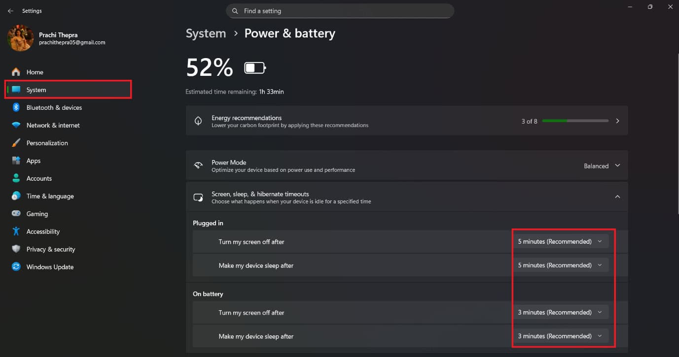 select the shortest duration | Fix an Acer Monitor Showing No Signal Issue