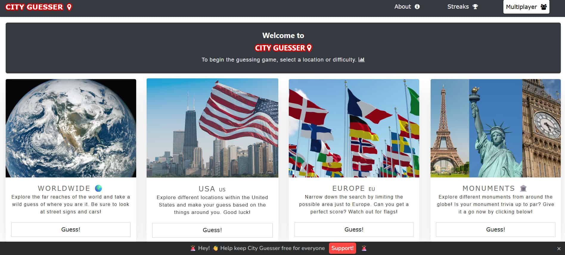 City Guesser | Best Free GeoGuessr Alternatives