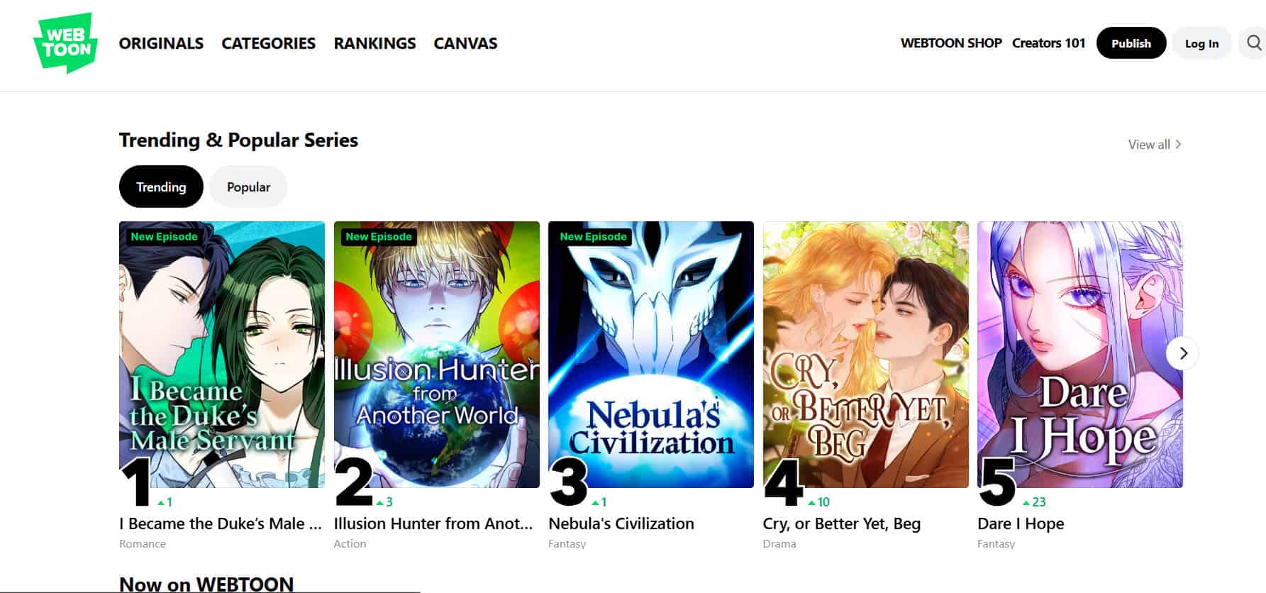 Webtoon | Best Websites to Read Manhwa Legally