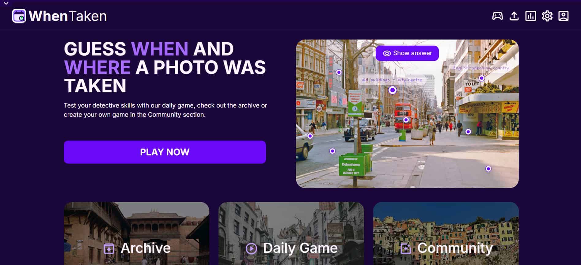 WhenTaken | Best Free GeoGuessr Alternatives
