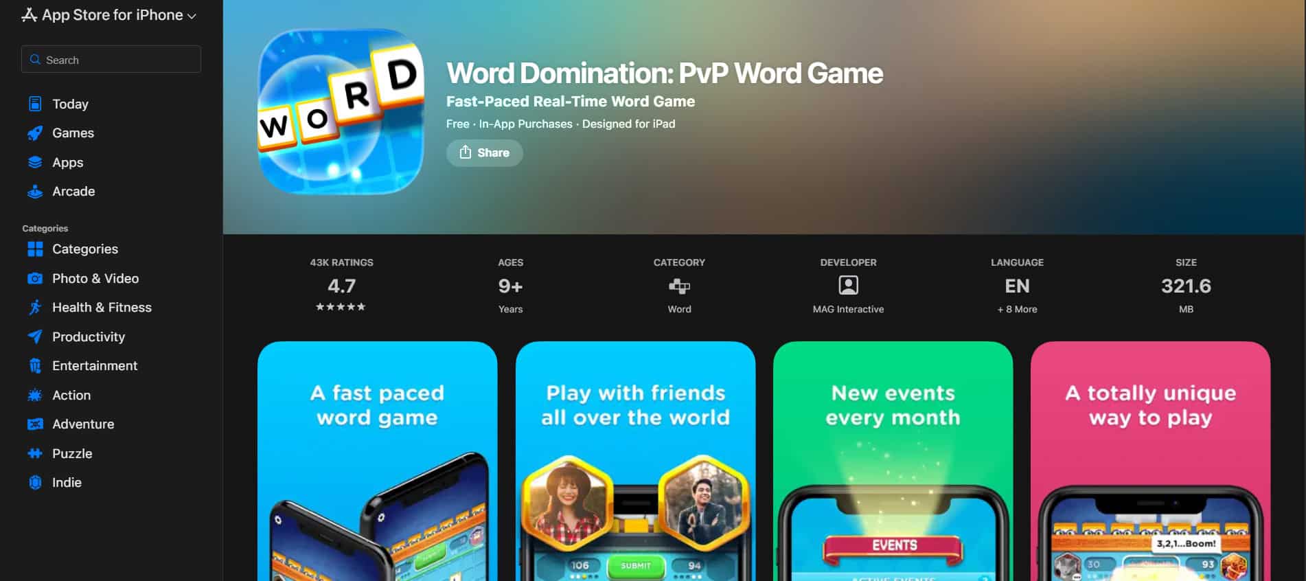 Word Domination | Best Free Spelling Bee Games Like NYT