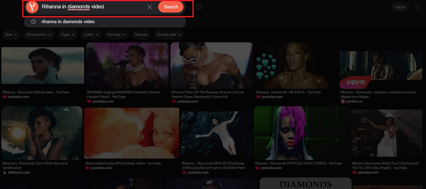 click on Search | Yandex Reverse Image Search