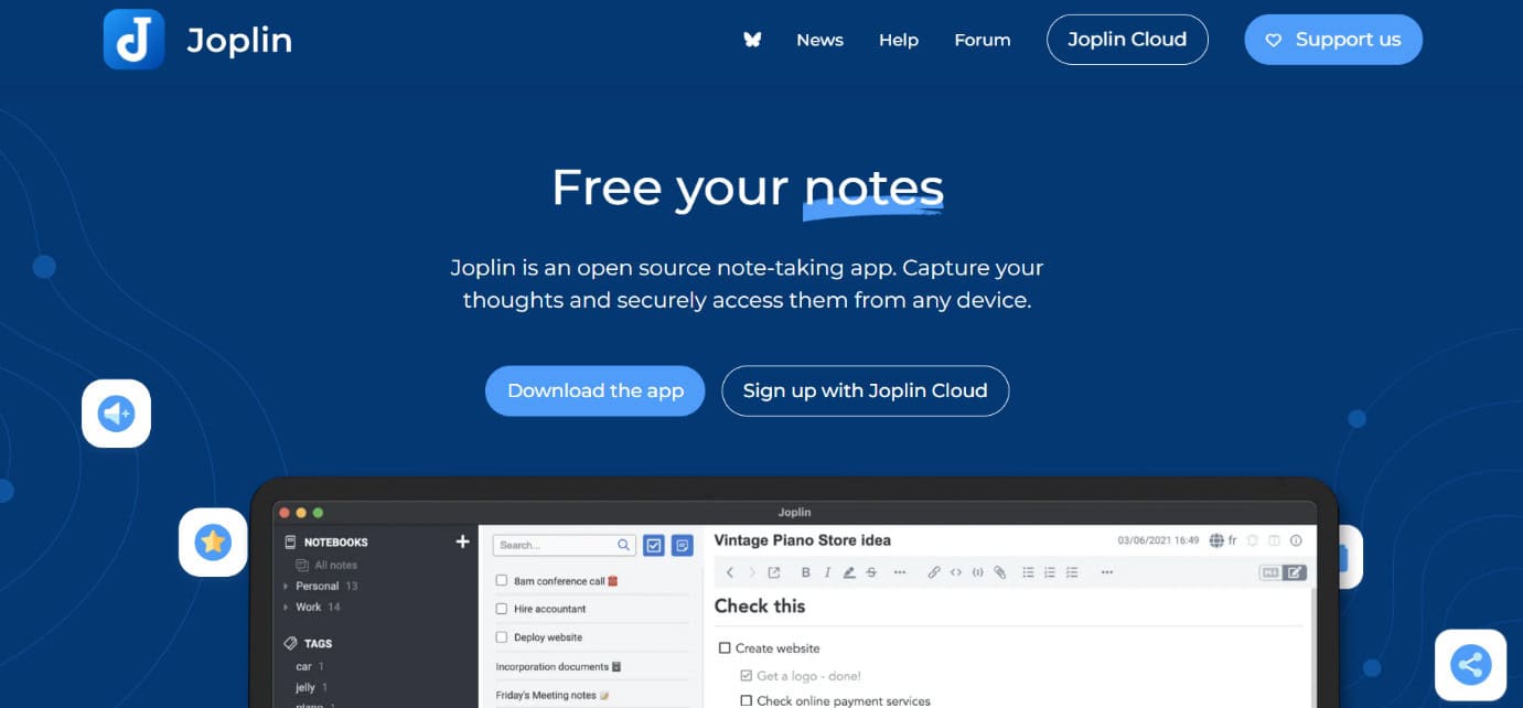 Joplin | Best Notion Alternatives