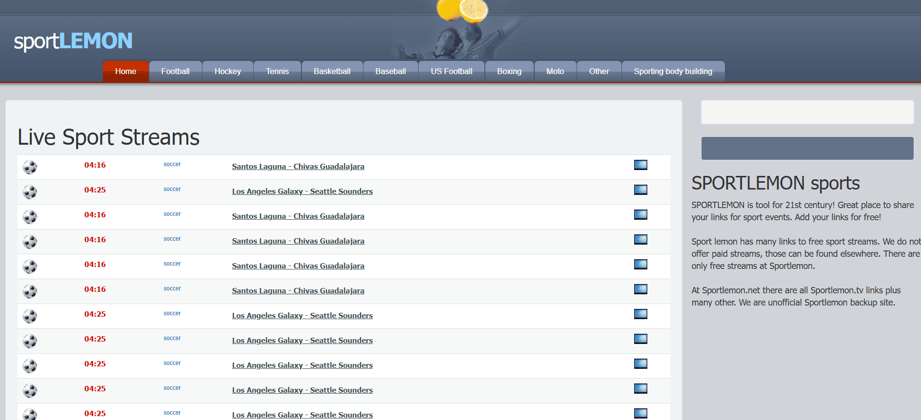 SportLemonTV | Best Sportsurge Free Alternatives for Live Streaming