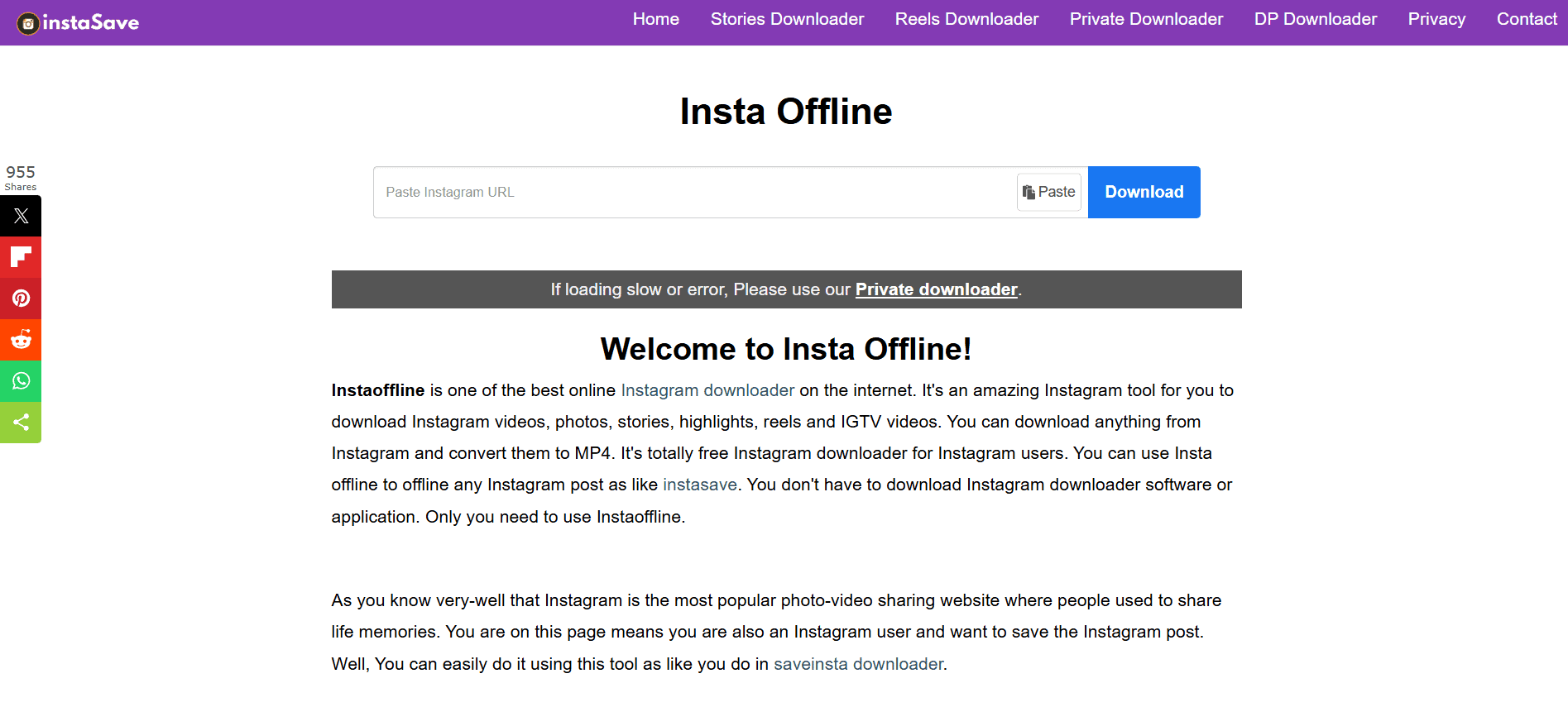 insta | Best Instagram Reels Downloader