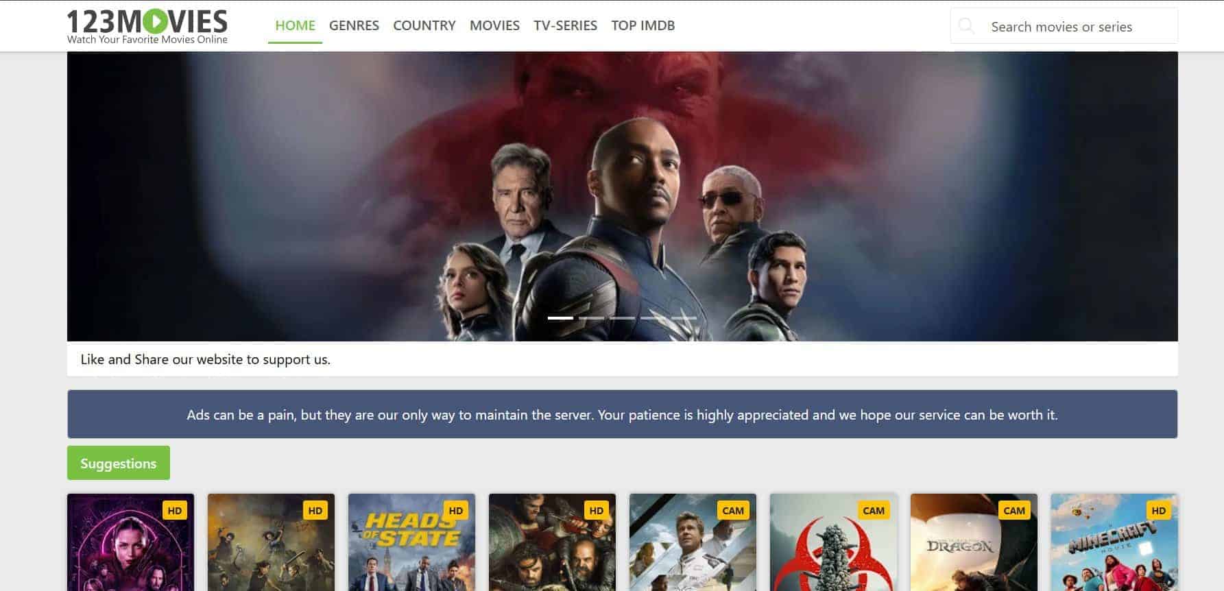 123Movies | Best YesMovies Alternatives