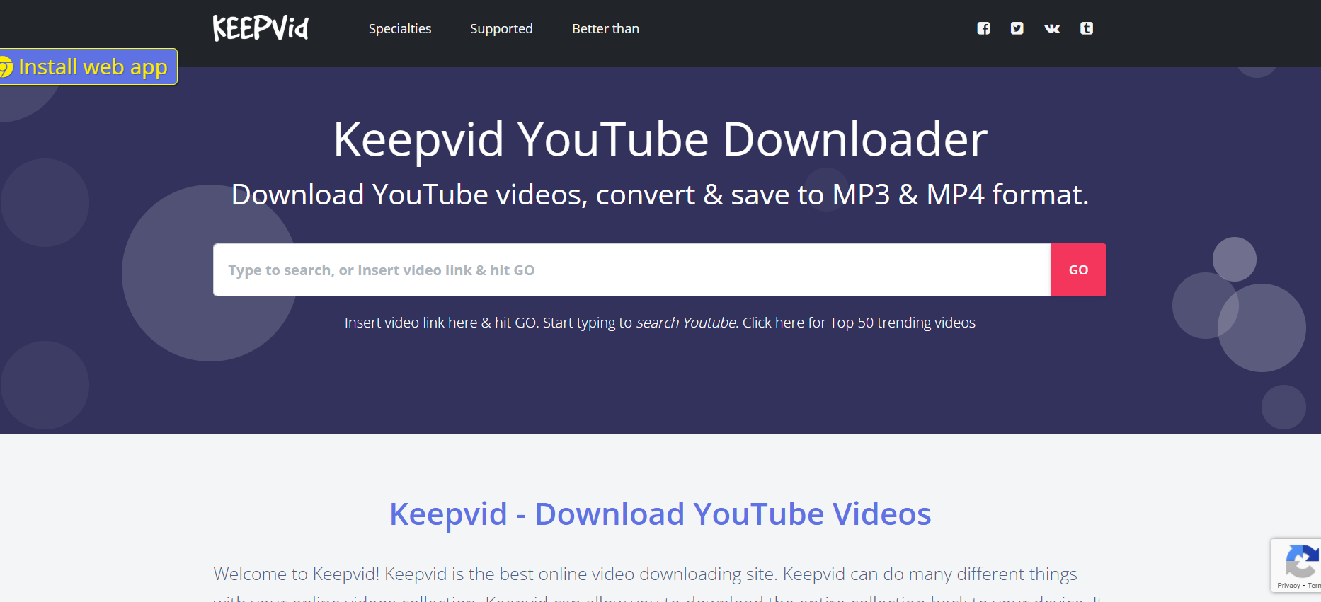 KeepVid | Best TubeOffline Alternatives