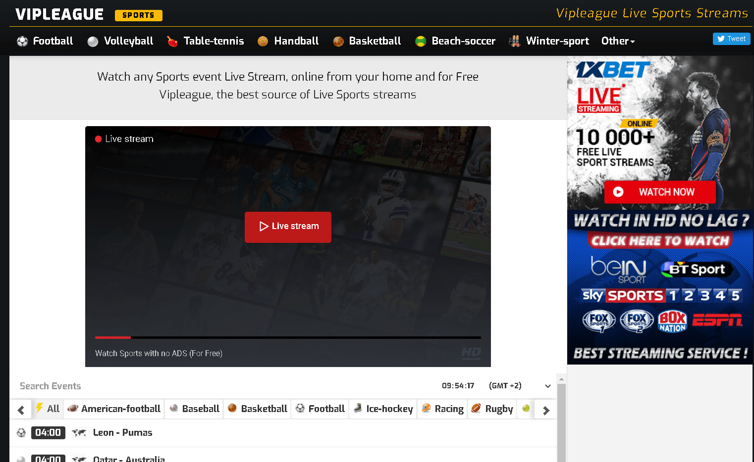 VIPLeague | Best Crackstreams Alternatives