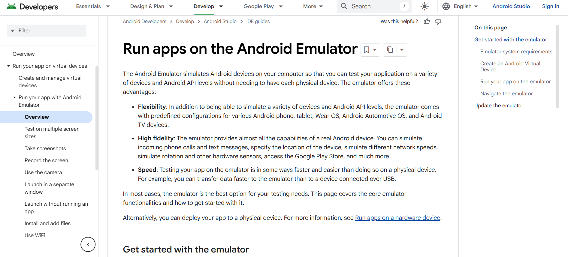 android emulator studio