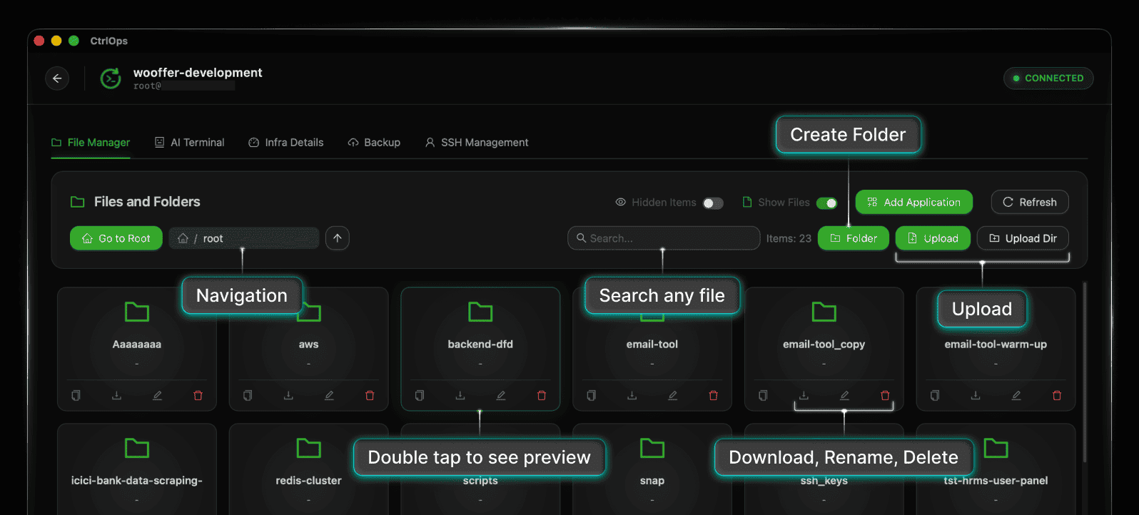 Built-In File Manager | CtrlOps Review