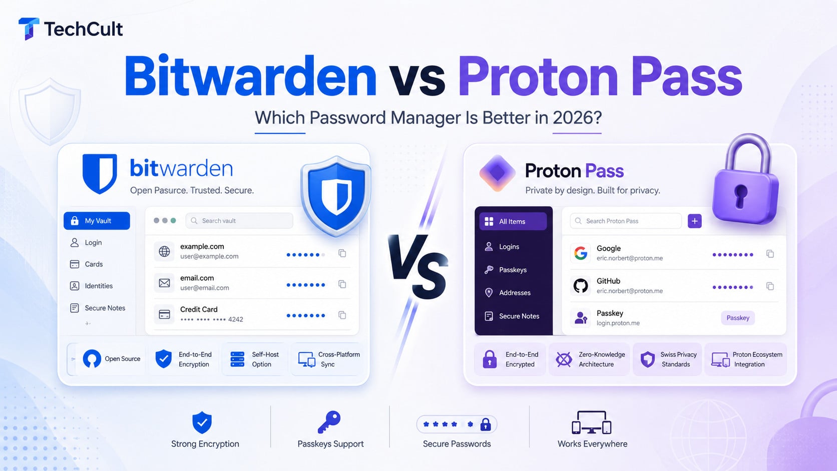 Bitwarden vs Proton Pass: Which Password Manager Is Better in 2026?