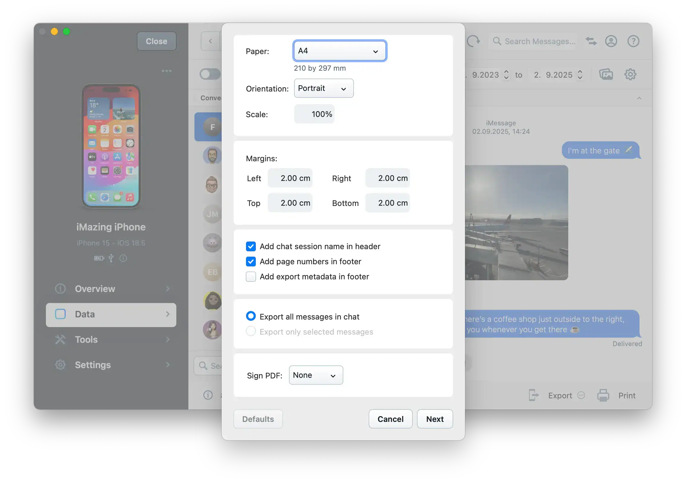 Save iPhone Text Messages as a PDF